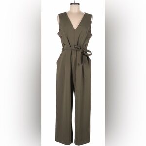 Calvin Klein Olive Green Sleeveless Jumpsuit